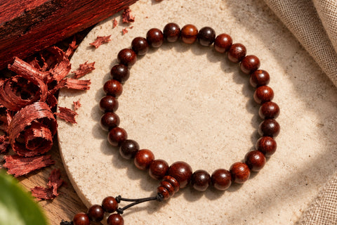 Red Sandalwood Bracelet – Original Rakta Chandan Wooden Bracelet | Ishwar Tattva