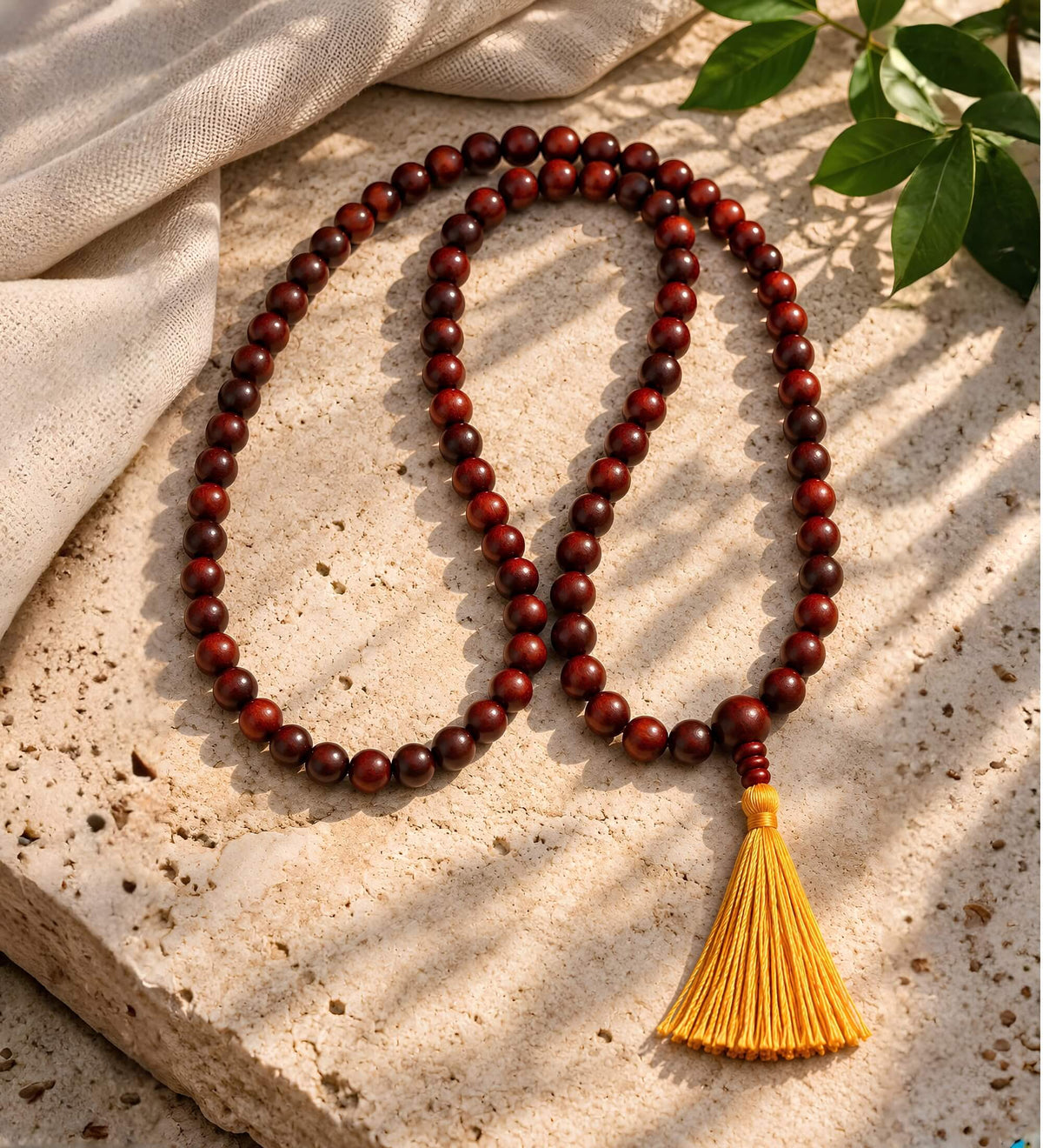 Red sandalwood mala