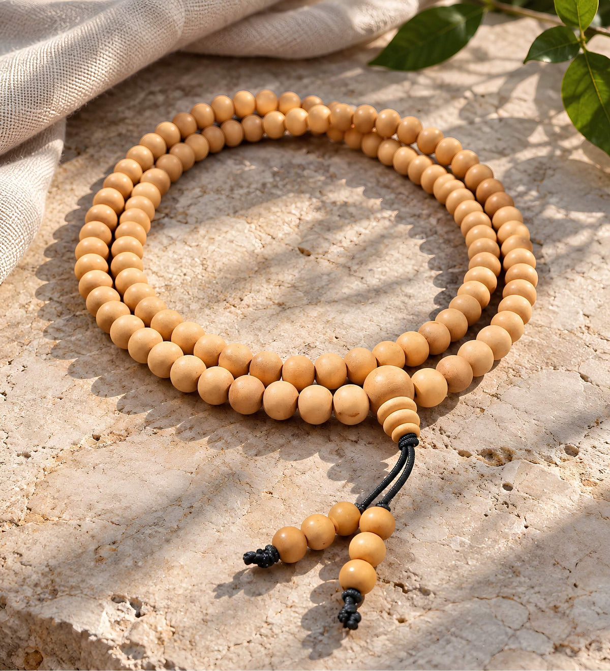 White sandalwood mala