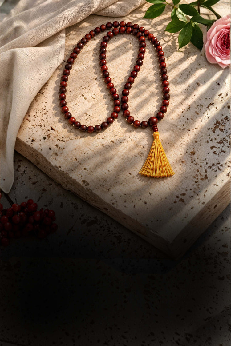 Red sandalwood mala