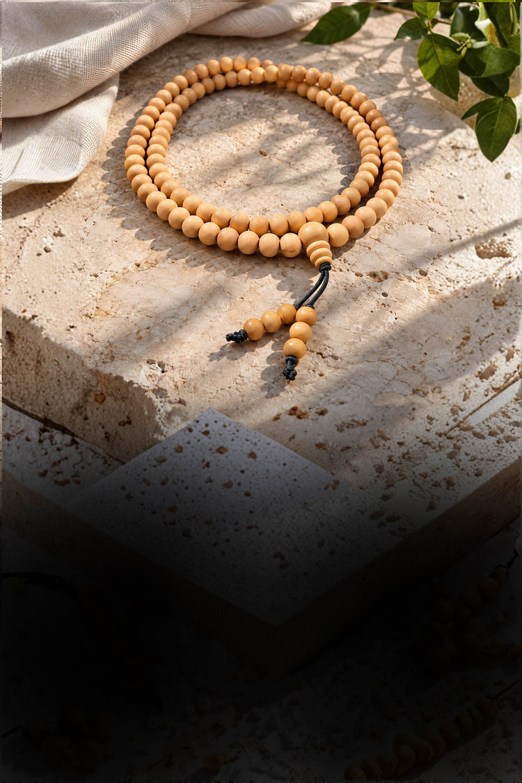 White sandalwood mala