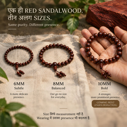 Red Sandalwood Bracelet – Original Rakta Chandan Wooden Bracelet | Ishwar Tattva