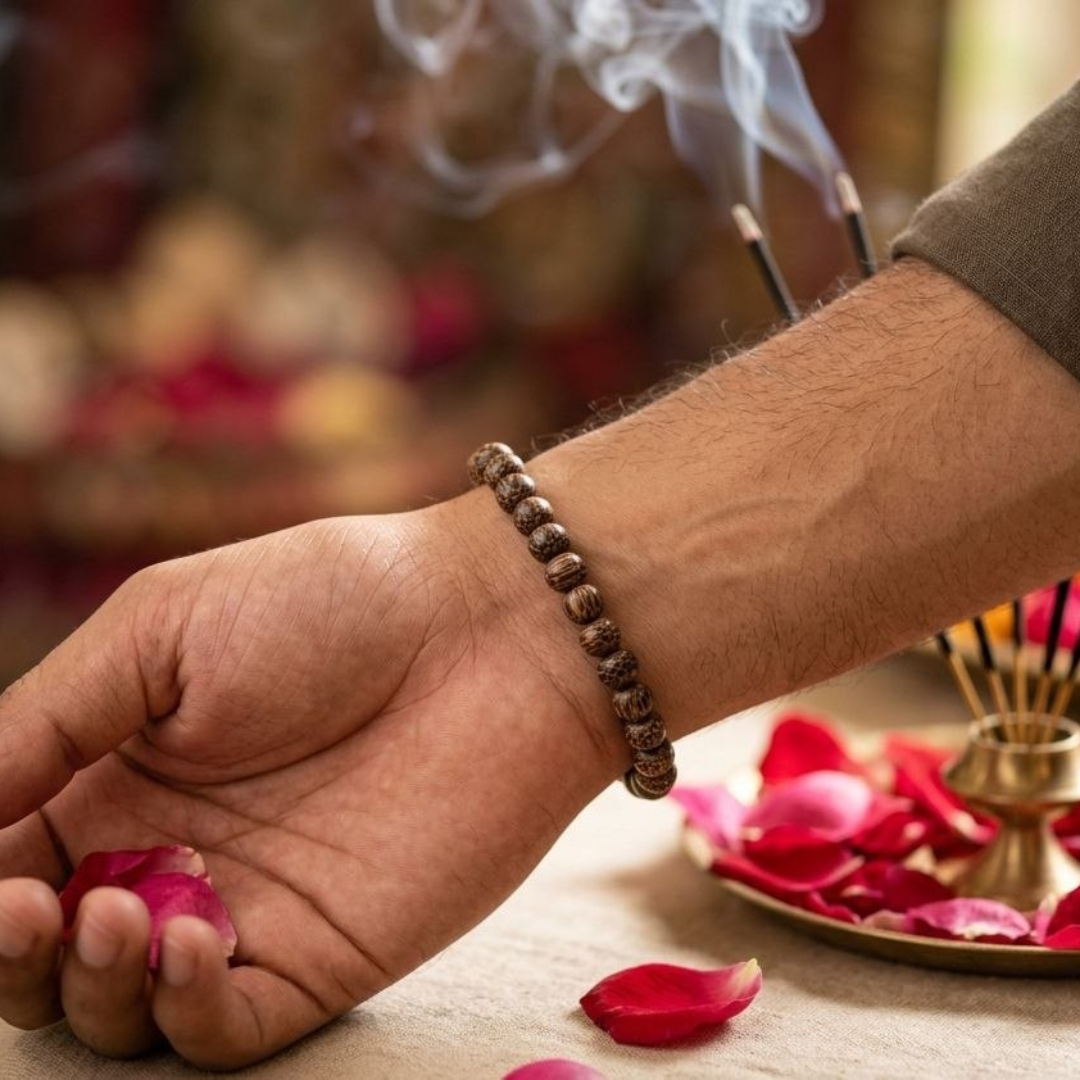 Coconut Wood Bracelet – Natural Coconut Wood Bracelet | Ishwar Tattva