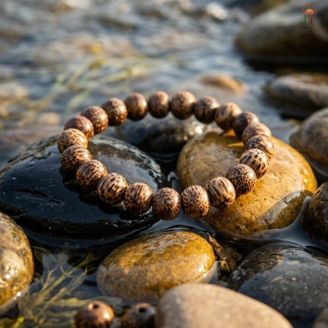 Coconut Wood Bracelet – Natural Coconut Wood Bracelet | Ishwar Tattva