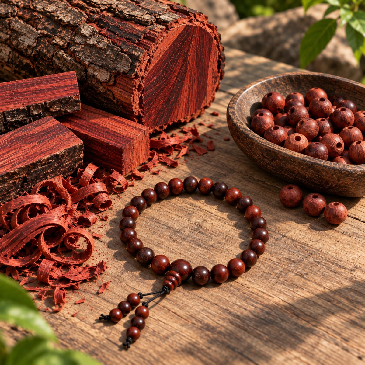 Red Sandalwood Bracelet – Original Rakta Chandan Wooden Bracelet | Ishwar Tattva
