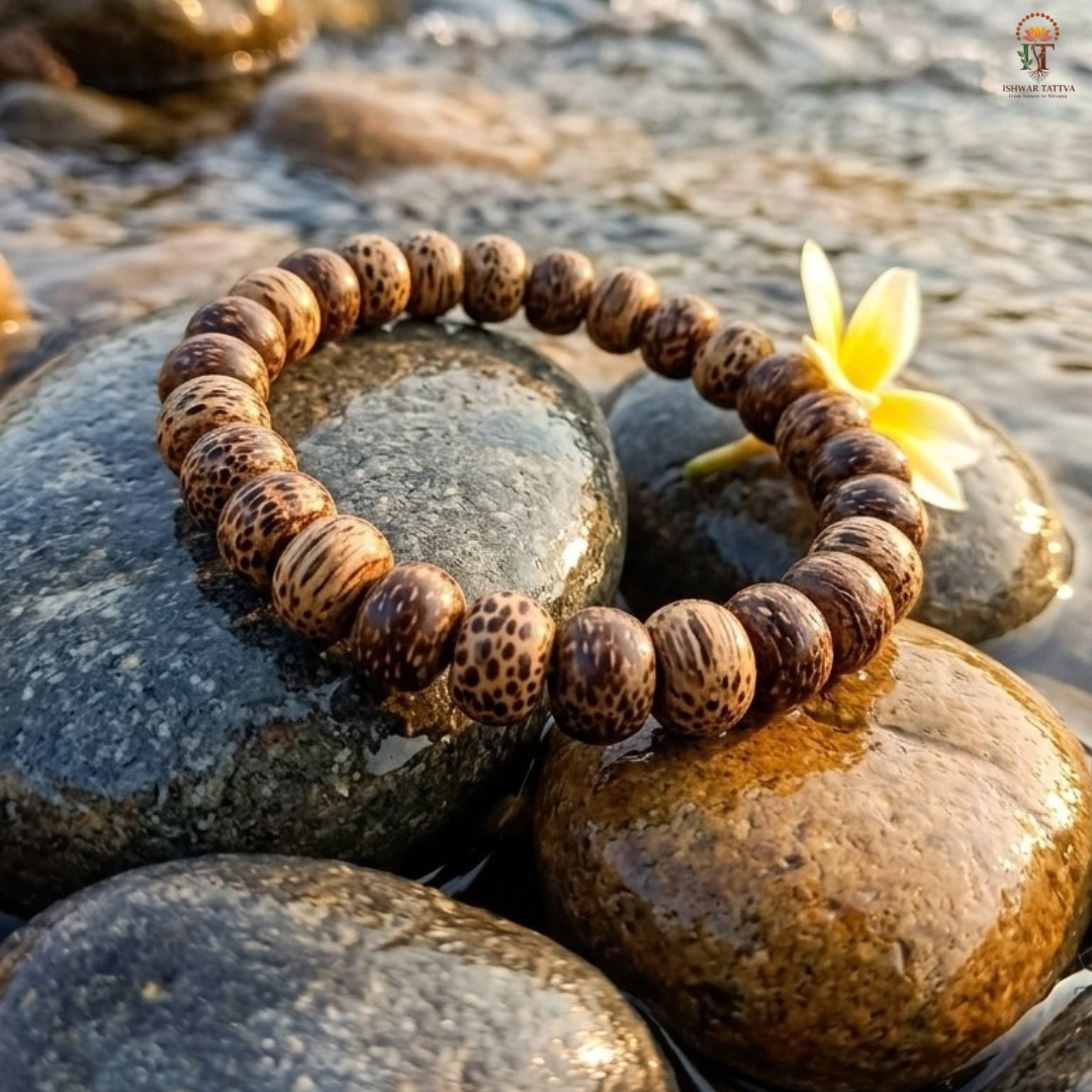 Coconut Wood Bracelet – Natural Coconut Wood Bracelet | Ishwar Tattva