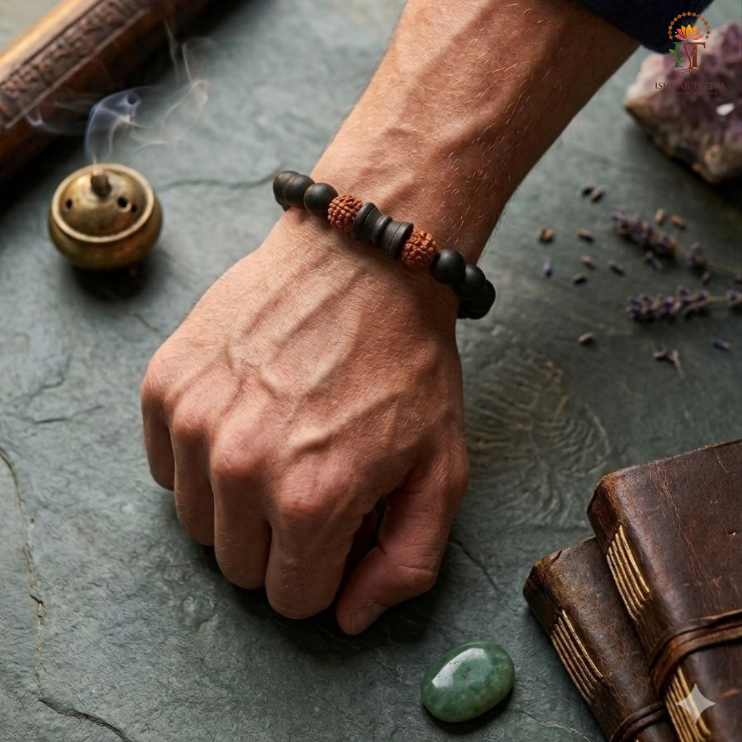 Karungli Bracelet Rudraksha+Damru