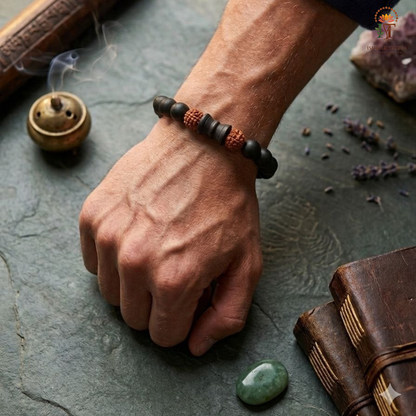 Karungli Bracelet Rudraksha+Damru