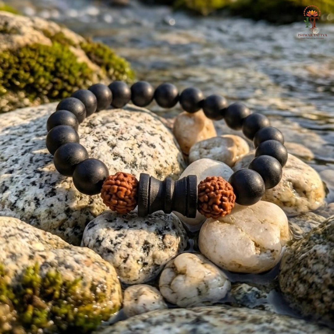 Karungli Bracelet Rudraksha+Damru