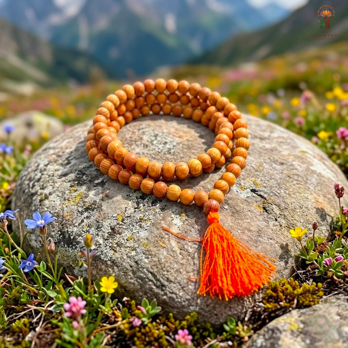 Devadaru Jap Mala – Natural Himalayan Wood 108 Bead Mala | Ishwar Tattva